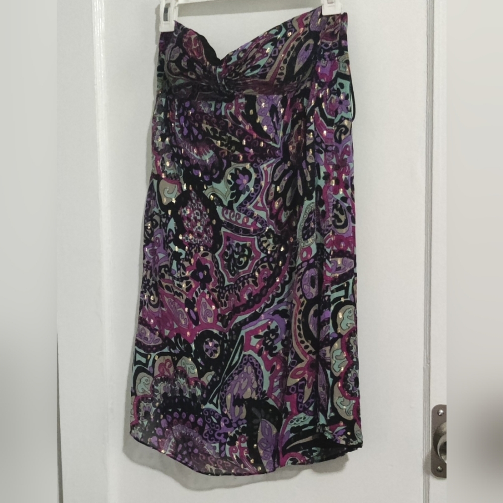 Tibi beautiful colors strapless mini dress size 4